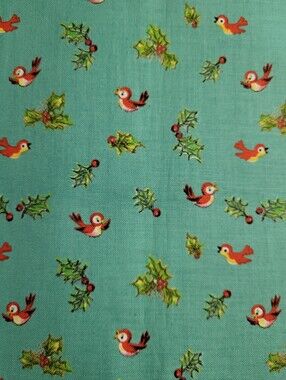 Riley Blake Jingle Bells Lindsay Wilkes Bird Holy Sewing Fabric (1018)